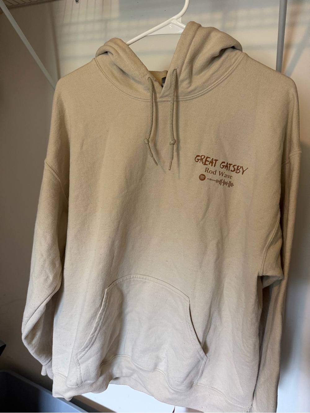 Great Gatsby Rod Wave Beige Graphic Hoodie